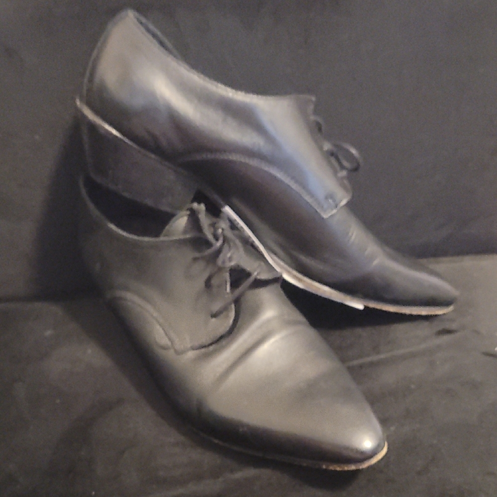 Men's Black Leather Dress Shoes